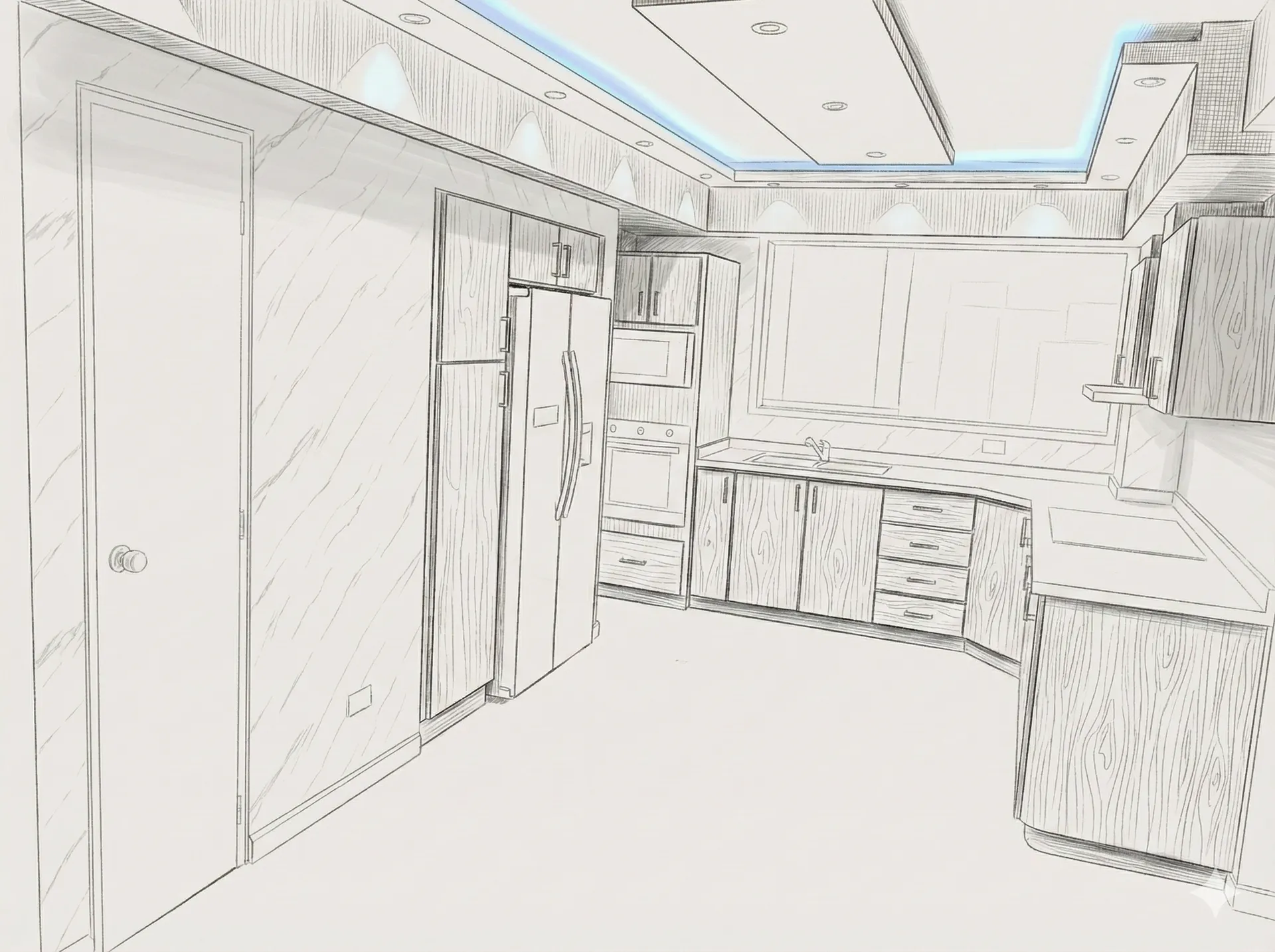 Drywall Cocina Boceto